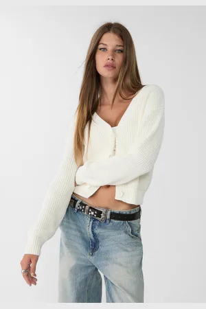 Stradivarius Gebreid vest met knopen S