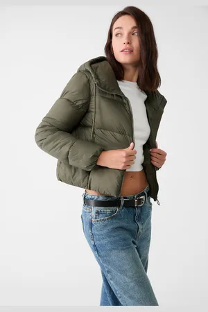 Stradivarius Gewatteerd jack met capuchon L