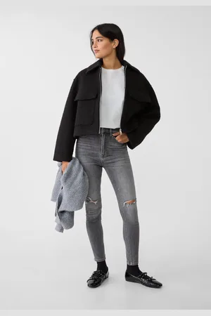 Stradivarius D09 skinny jeans met superhoge taille 34