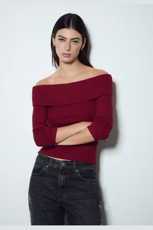 Stradivarius T-shirt met blote schouders XL
