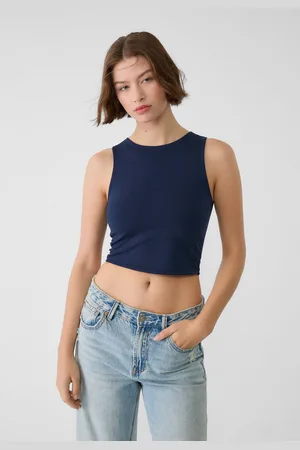 Stradivarius Katoenen mouwloze top XS