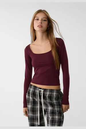 Stradivarius Seamless T-shirt met lange mouwen S