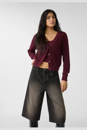 Stradivarius Gebreid vest met knopen XS