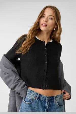 Stradivarius Ribtricot vest met knopen M
