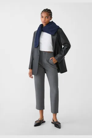Stradivarius Smart lange broek met bandplooi 42