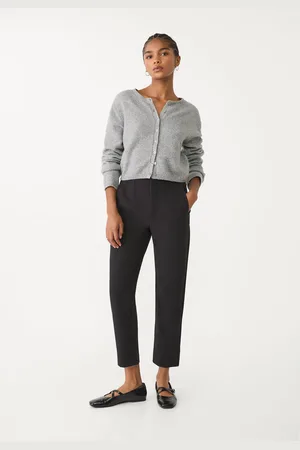Stradivarius Smart lange broek met bandplooi 38