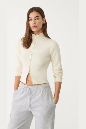Stradivarius Strak tricot vest met rits XS
