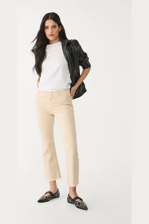 Stradivarius D78 cropped twill flared jeans 38