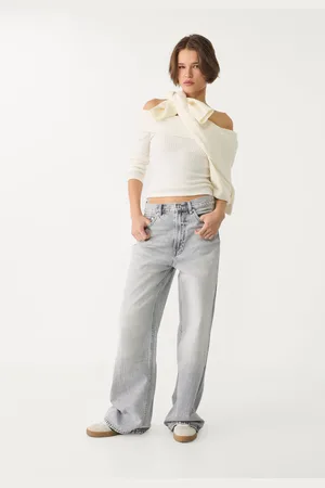 Stradivarius D88 baggy jeans met wijde pijpen 44