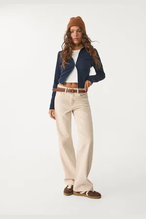 Stradivarius D92 recht model jeans met brede pijpen 40