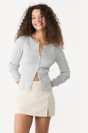 Stradivarius Ribtricot vest met knopen S