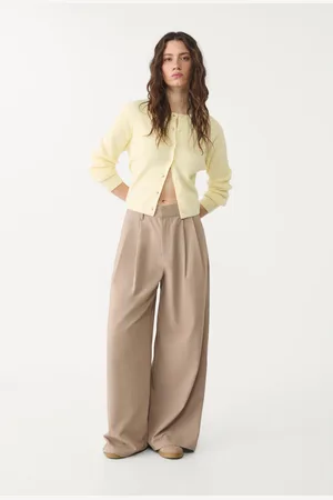 Stradivarius Wijde pantalon met knopen 42