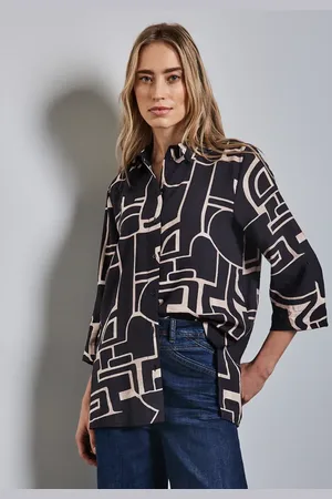 Street one Lange blouse met omslag