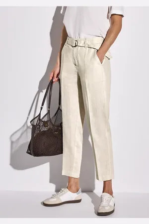 Street one Linnen chino met riem