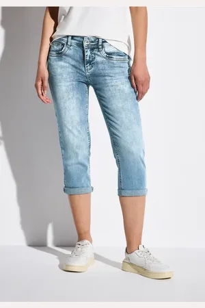 Street one 3/4 jeans met glitterdetail