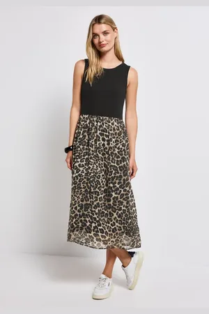 Street one Jurk van materiaalmix