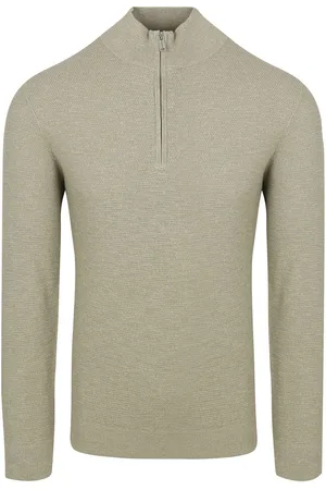Profuomo Half Zip Pullover Structuur Mid - maat XL