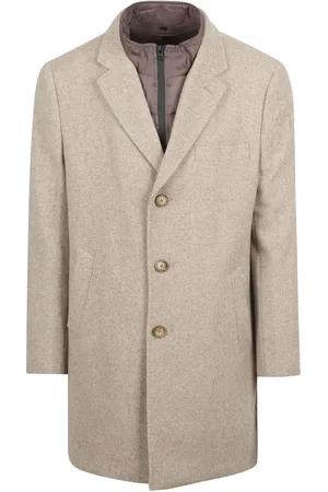 Suitable Coat Wol Twill Sand - maat 48