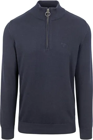 Barbour Half Zip Trui Navy - maat L
