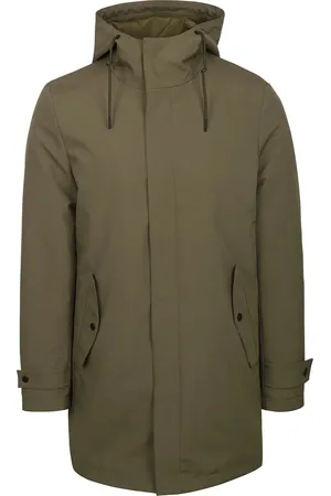 Suitable Jas Hood Tech Olijfgroen - maat L