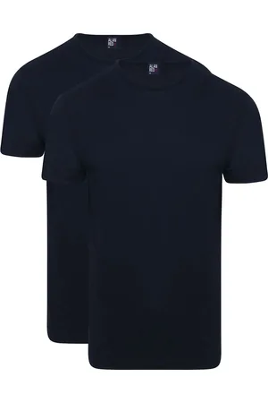 Alan Red Derby O-Hals T-Shirt Navy (2Pack) - maat L