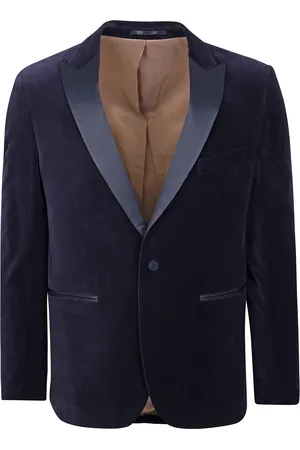 Suitable Smoking Blazer Velvet Navy - maat 46