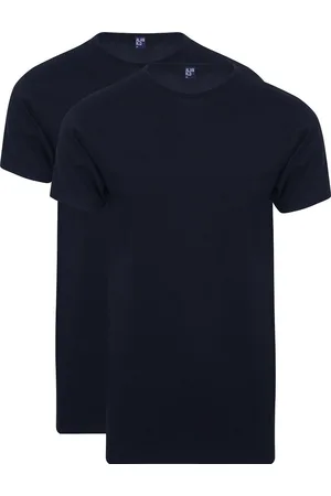 Alan Red Derby Extra Lang T-Shirt Navy (2-Pack) - maat S