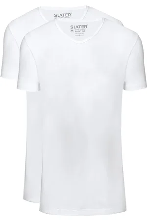 Slater 2-pack T-shirt Basic Extra Lang V-neck - maat M