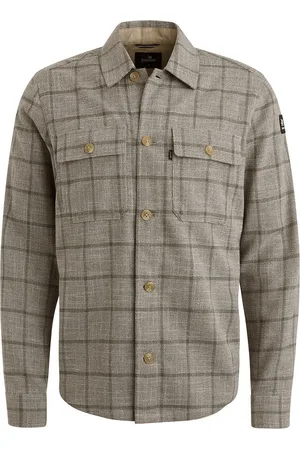 Vanguard Overshirt Ruiten Taupe - maat L