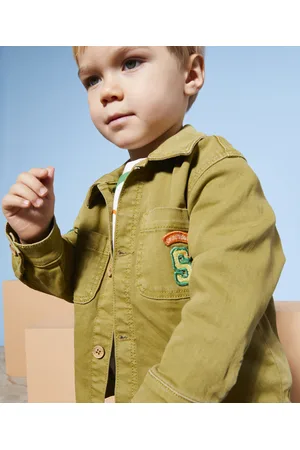 TAO Jas voor babyjongens van groene gerecyclede vezels met zakken en patches