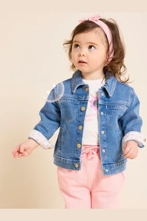 TAO Spijkerjasje met gouden knopen voor babymeisjes