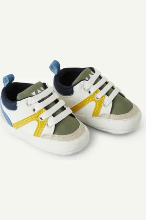 TAO Sloffen voor babyjongens in wit, blauw en kaki