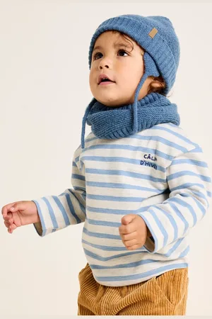 TAO Blauw en gestreept t-shirt met lange mouwen voor babyjongens