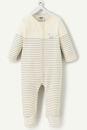 TAO Pyjama voor babyjongens met strepen en walvismotief