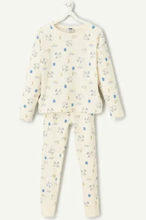 TAO Lange pyjama met vogelprint voor meisjes
