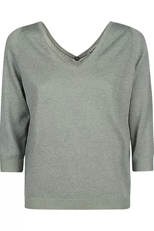 Base London Dames Sweaters - Cotton Blend V-necked Sweater