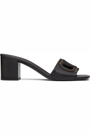 VALENTINO GARAVANI Vlogo Cut-out Leather Mules