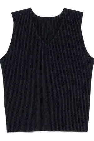 Issey Miyake Pleated V-necked Vest