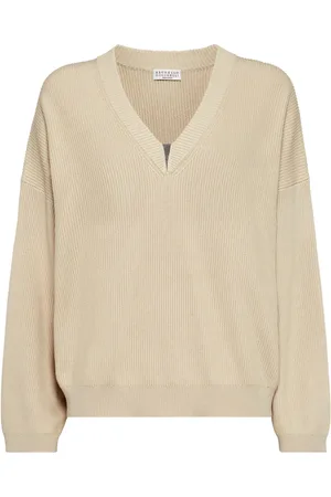 Brunello Cucinelli Cotton V-necked Sweater