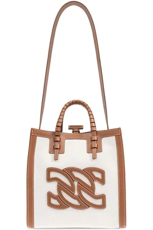 Casadei Canvas And Leather Tote Bag