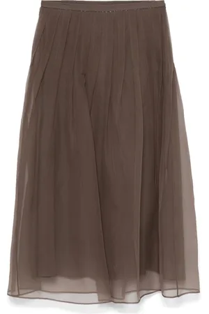 Brunello Cucinelli Silk Long Skirt