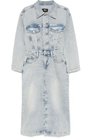7 for all Mankind Denim Long Dress
