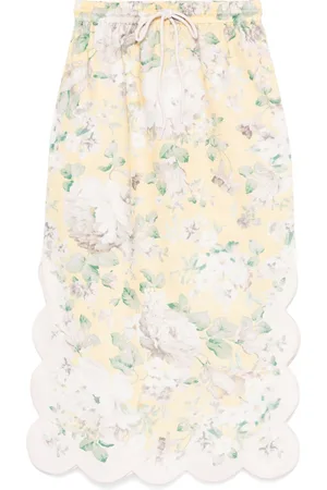ZIMMERMANN Acacia Printed Linen Skirt