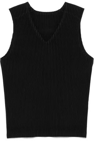 Issey Miyake Pleated V-necked Vest