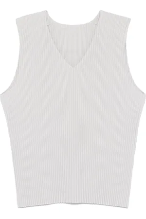 Issey Miyake Pleated V-necked Vest