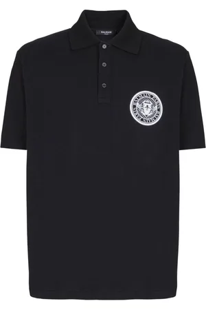 Balmain Cotton Polo With Coin Print