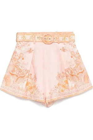 ZIMMERMANN Acacia Printed Linen Shorts