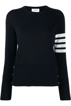 Thom Browne 4bar Cotton Crewneck Sweater