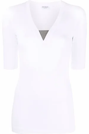 Brunello Cucinelli Cotton V-necked Top