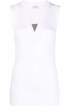 Brunello Cucinelli Cotton V-necked Top